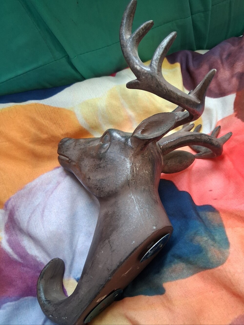 Rustic Brown Deer Head Wall Accent - Brown - Picture 7 of 7